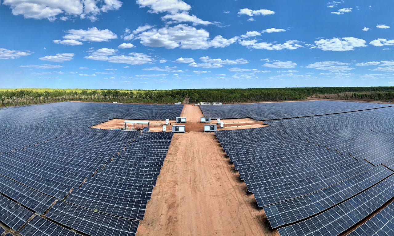 Aurecon project managed the two award-winning solar farms at RAAF Darwin and Robertson Barracks, Australia.