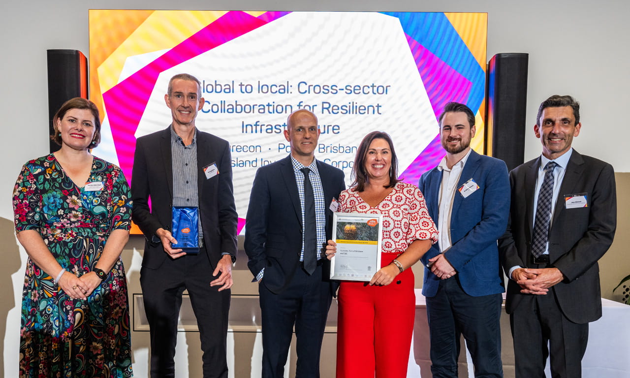 Aurecon together with QIC recognised for Australian-first resilience assessment of two of Queensland’s major infrastructure assets using the UNDRR’s Principles for Resilient Infrastructure Scorecard.