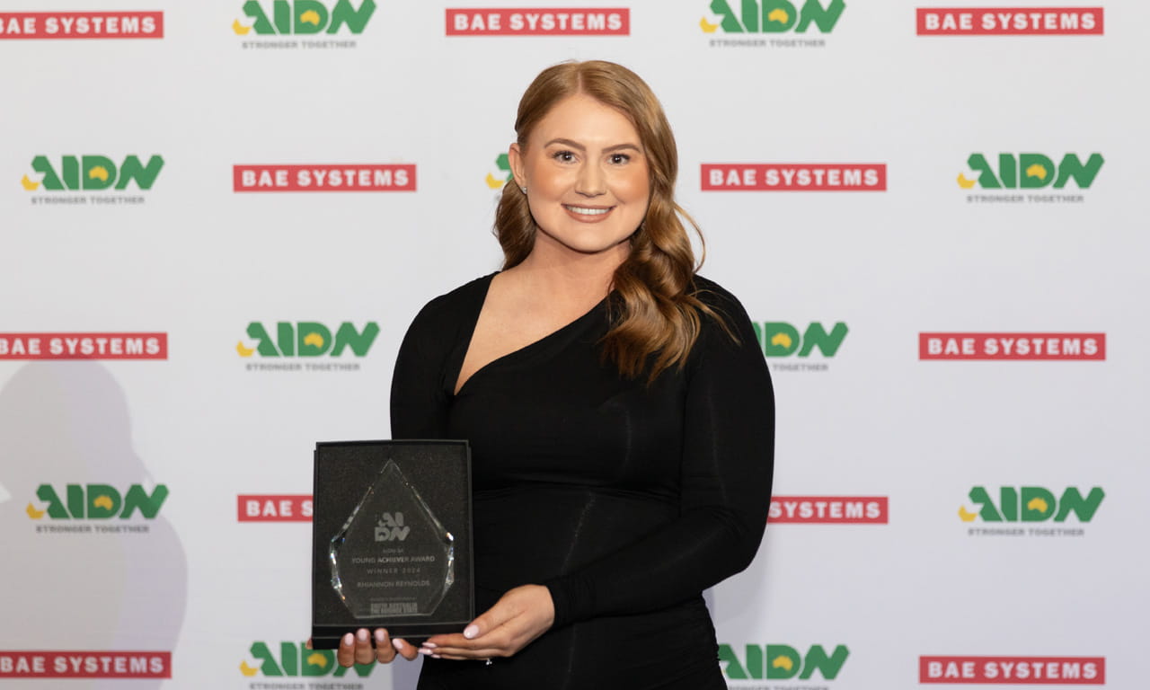 Aurecon’s Rhiannon Reynolds wins 2024 Young Achiever Award by AIDN SA.